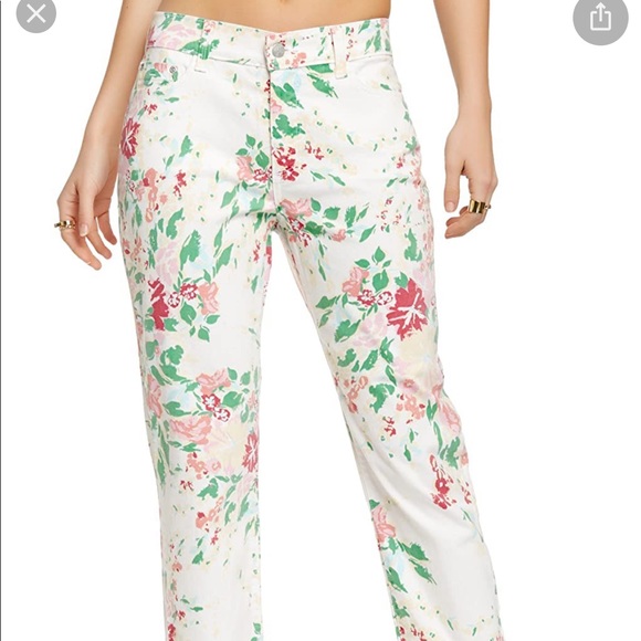 NYDJ Pants - NYDJ Alisha Floral Skinny Stretch Ankle Jeans 4